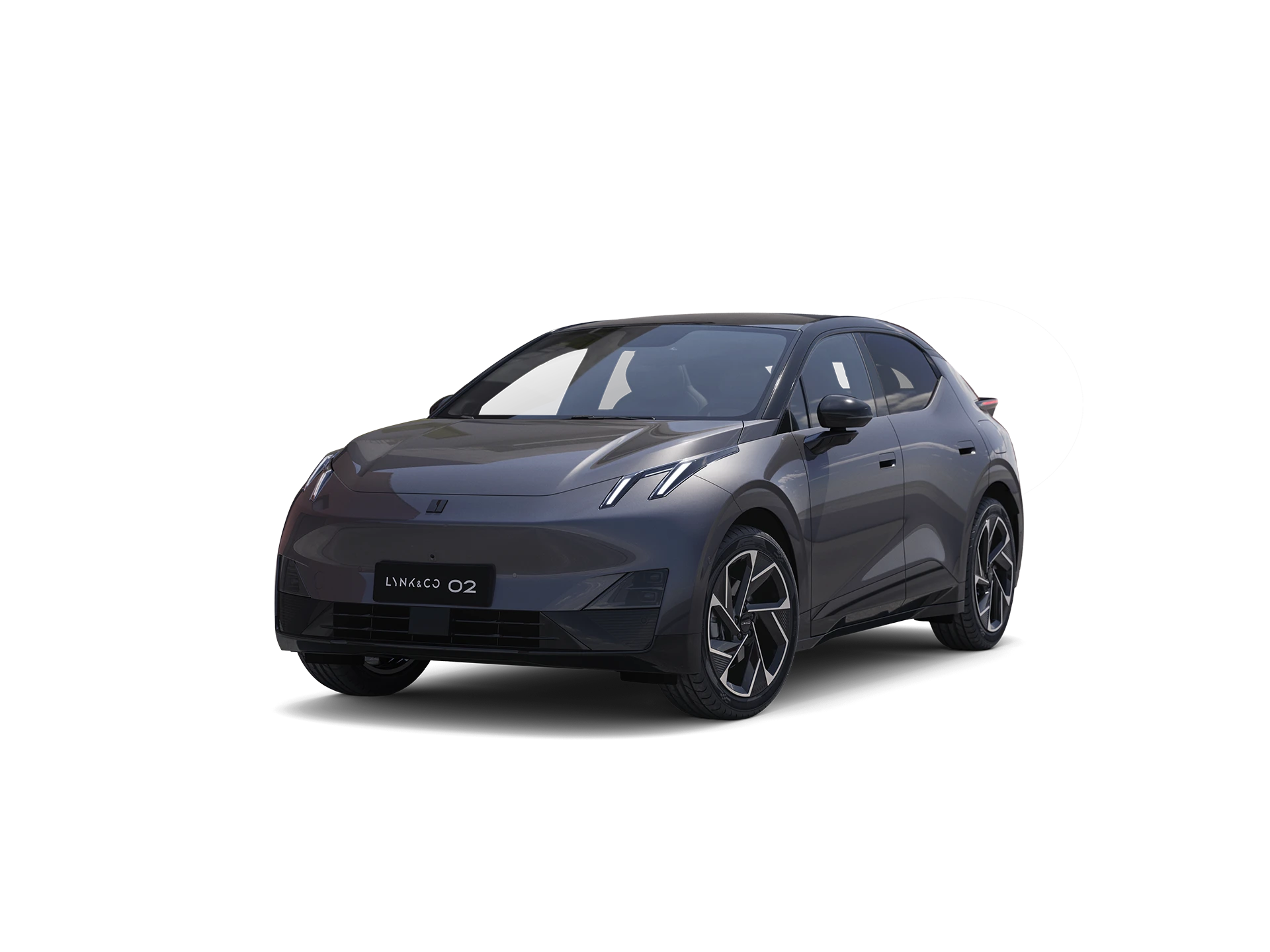 Uitgesneden foto van auto van lynk en co model 02