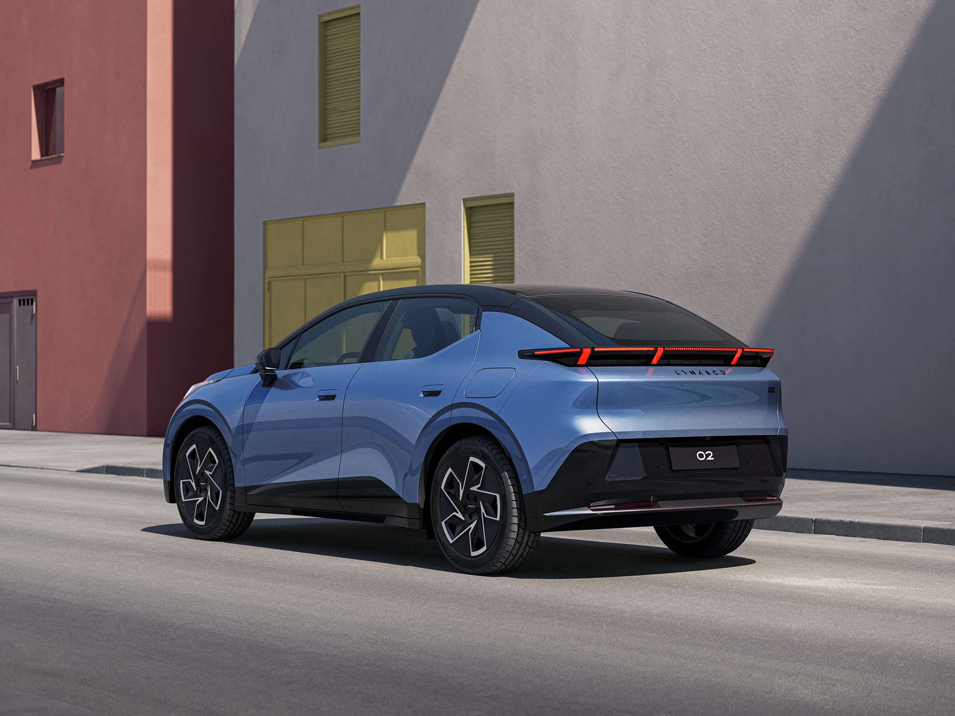 welkomst header met een Lynk & Co auto op een grijze achtergrond, welkom bij Novabil Lynk & Co